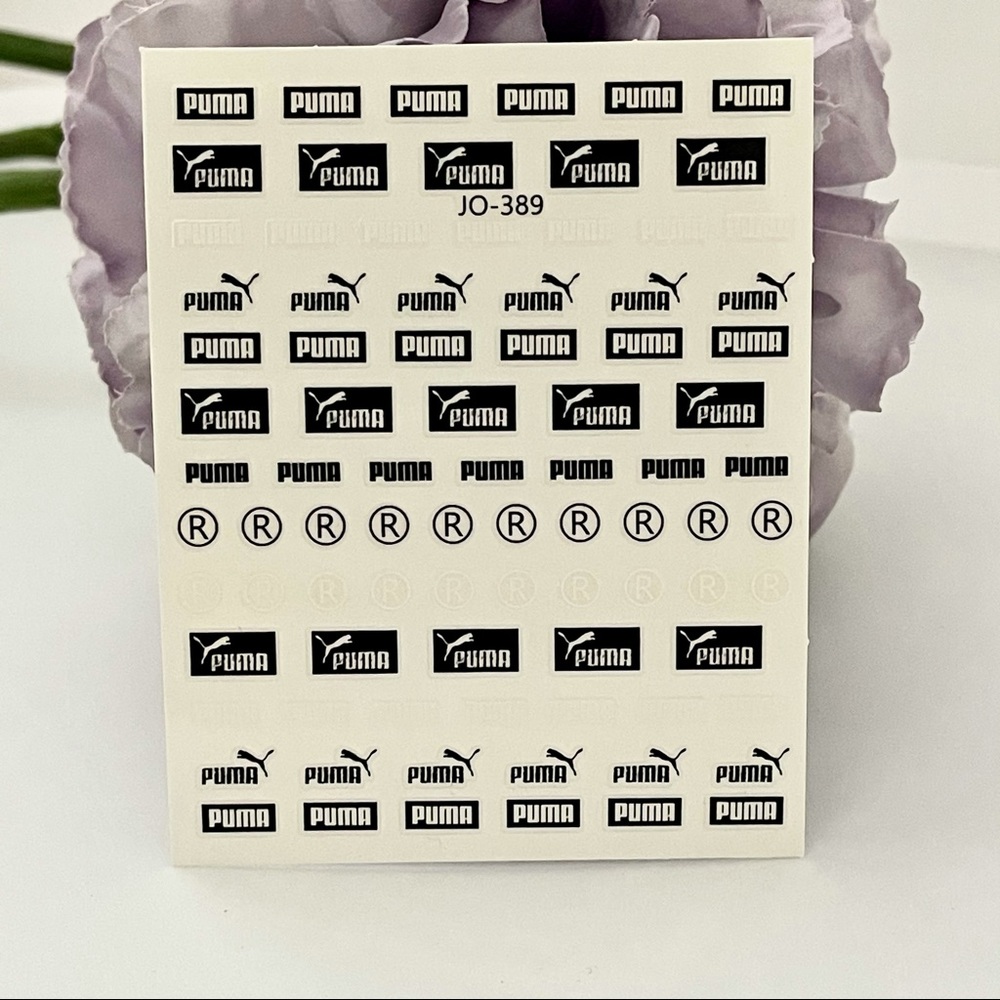 Luxury Designer Logo Fingernail Art Stickers
